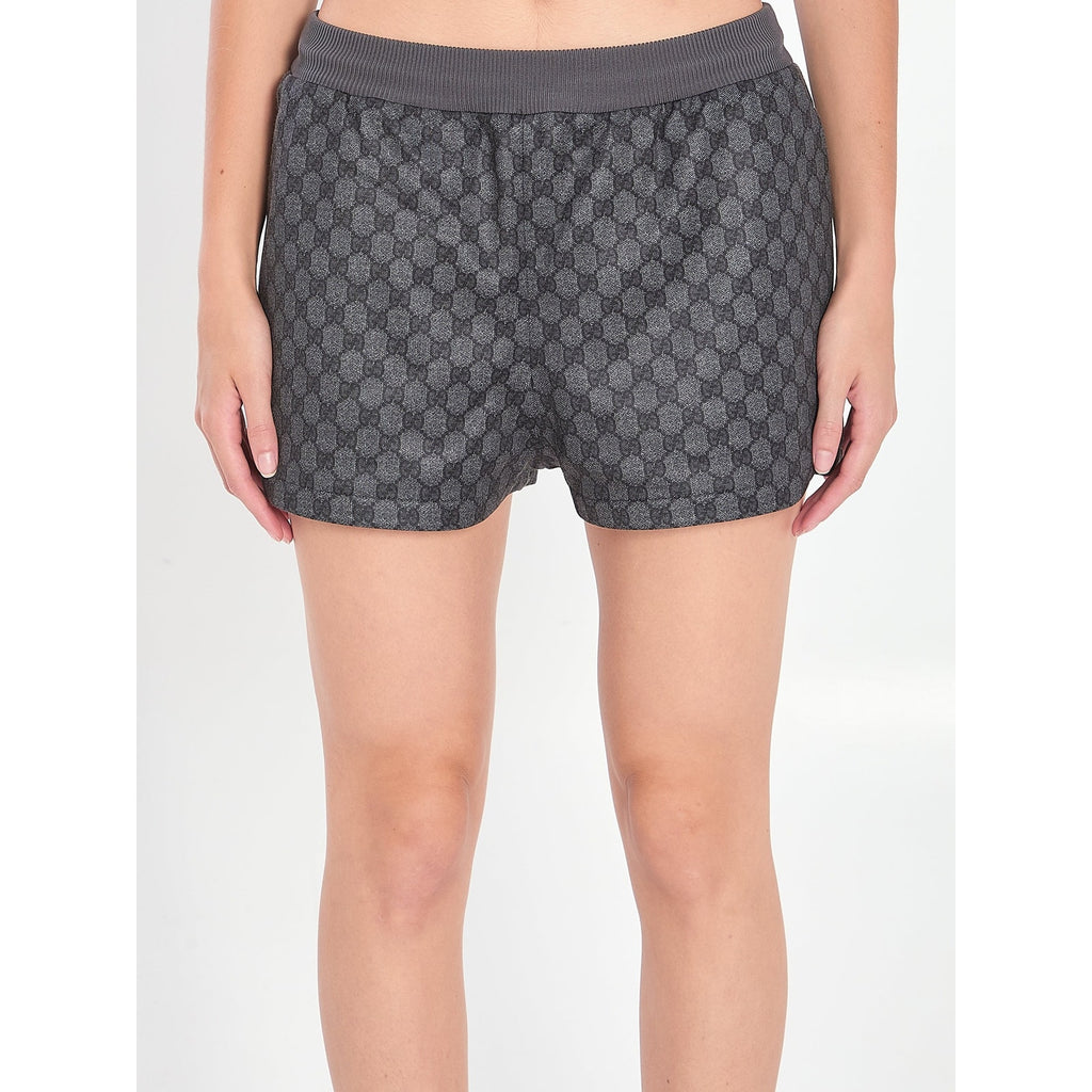 GUCCI All Over GG Logo Print Elastic-waist Shorts NWT Size Small