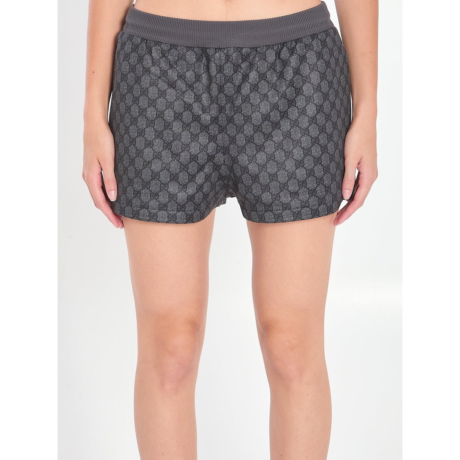 GUCCI All Over GG Logo Print Elastic-waist Shorts NWT Size Small
