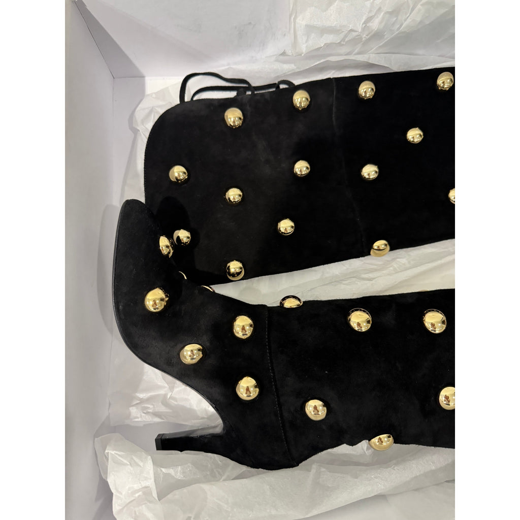Chloé Eve Studded Over-the-Knee Boots Black 37 – Beyoncé Wore These! BNIB