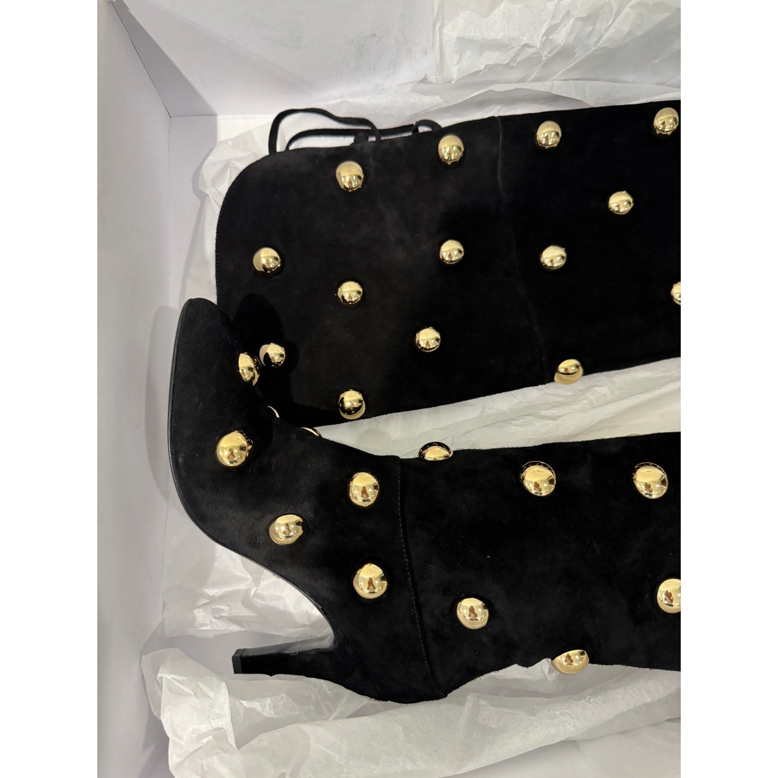 Chloé Eve Studded Over-the-Knee Boots Black 37 – Beyoncé Wore These! BNIB