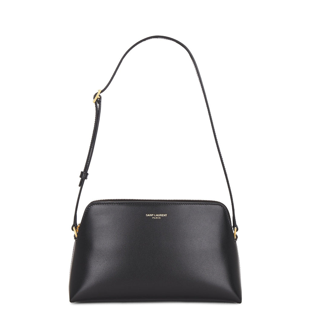 Saint Laurent Pouch On Strap Black Calfskin Crossbody Bag Nero Leather NWT