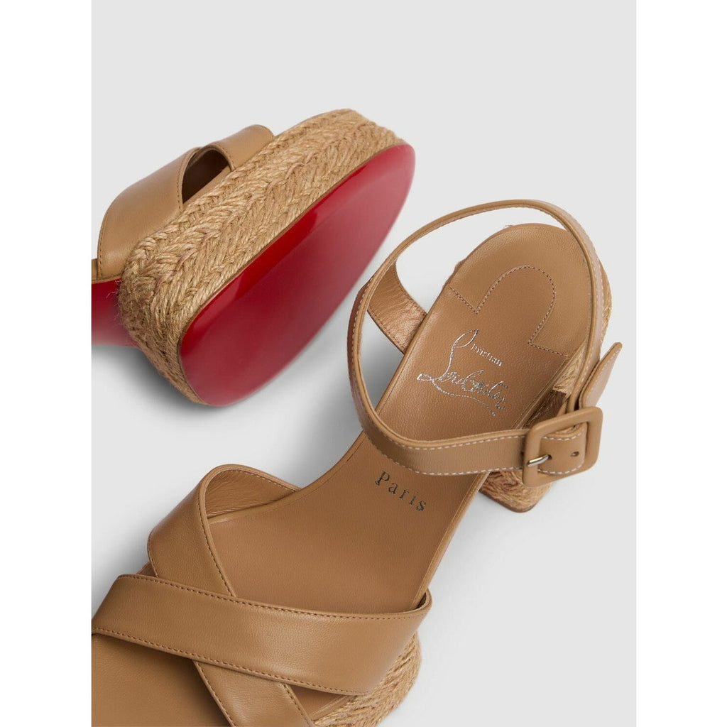 CHRISTIAN LOUBOUTIN 70mm Calakala Leather Sandals Size 40