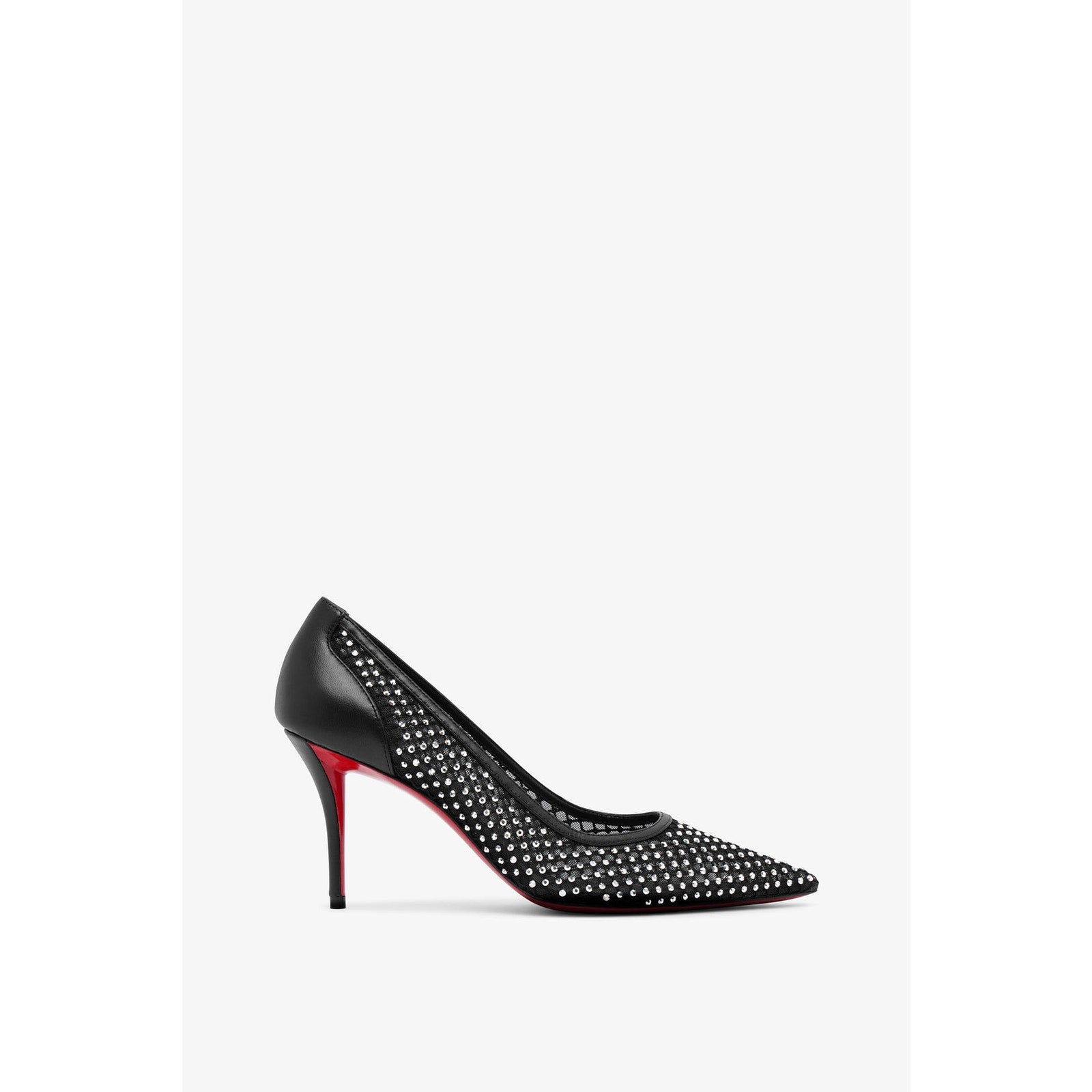 Christian Louboutin Apostropha Mesh Strass Pumps 80mm Black Crystal | BNIB 36.5