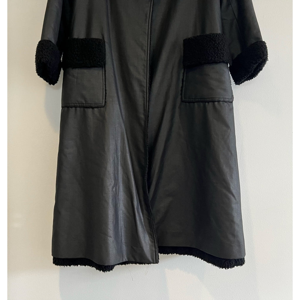 Vintage Givenchy 1980’s Shearling Black Coat