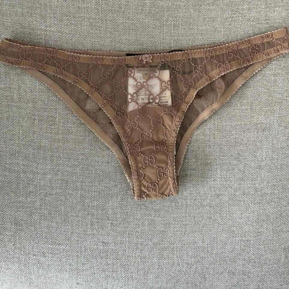 Gucci GG-jacquard bow-detail briefs Size Medium