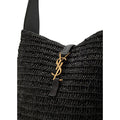 Saint Laurent Small Le 5 A 7 Hobo Crochet Leather Bag Black NWT