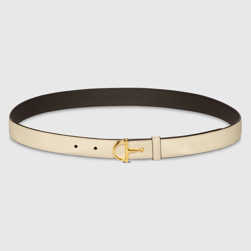 Gucci Thin belt with half-Horsebit buckle Size 75 NWT