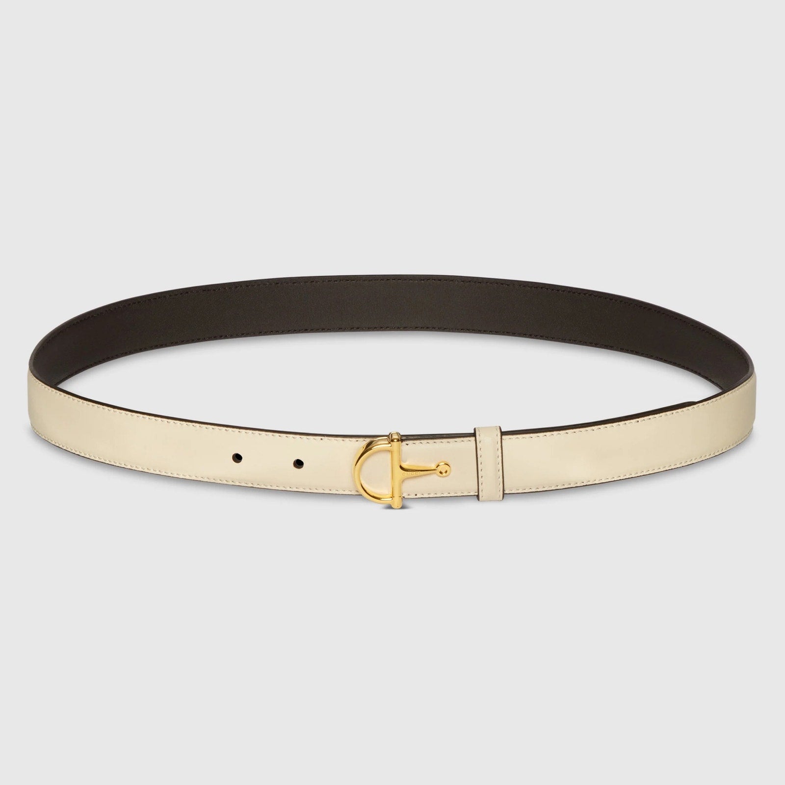 Gucci Thin belt with half-Horsebit buckle Size 75 NWT