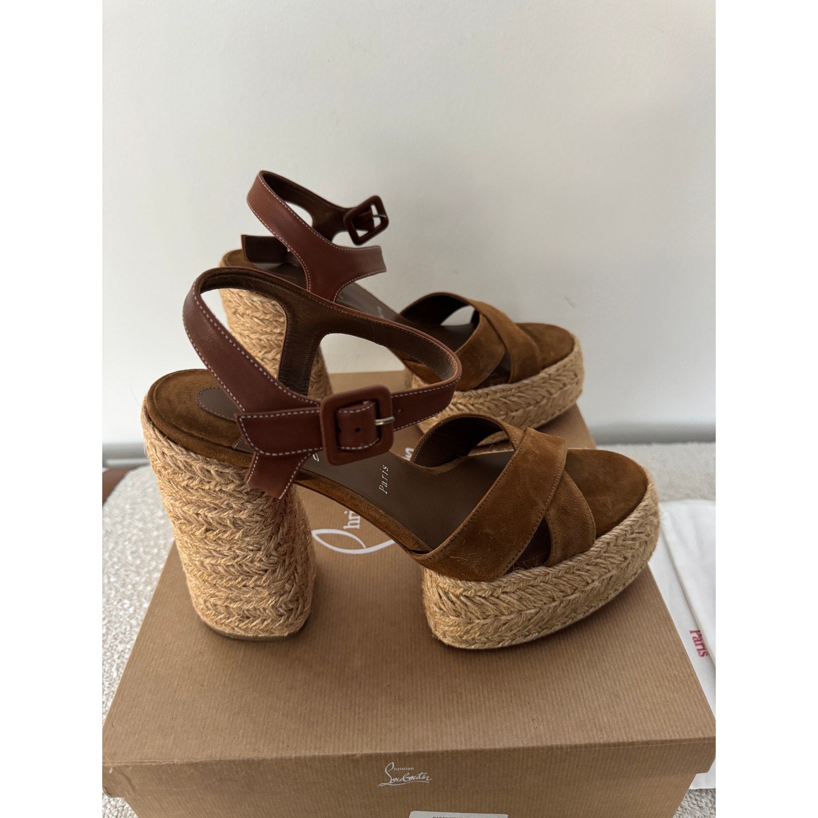 Christian Louboutin
Super Calakala 130mm Suede Platform Sandals Size 42 BNIB