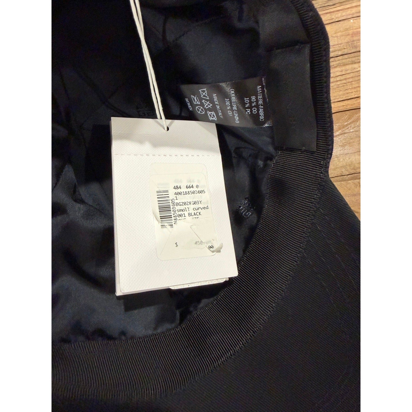 Givenchy Black Logo Embroidered Cotton Baseball Cap Hat Adjustable Strap NWT