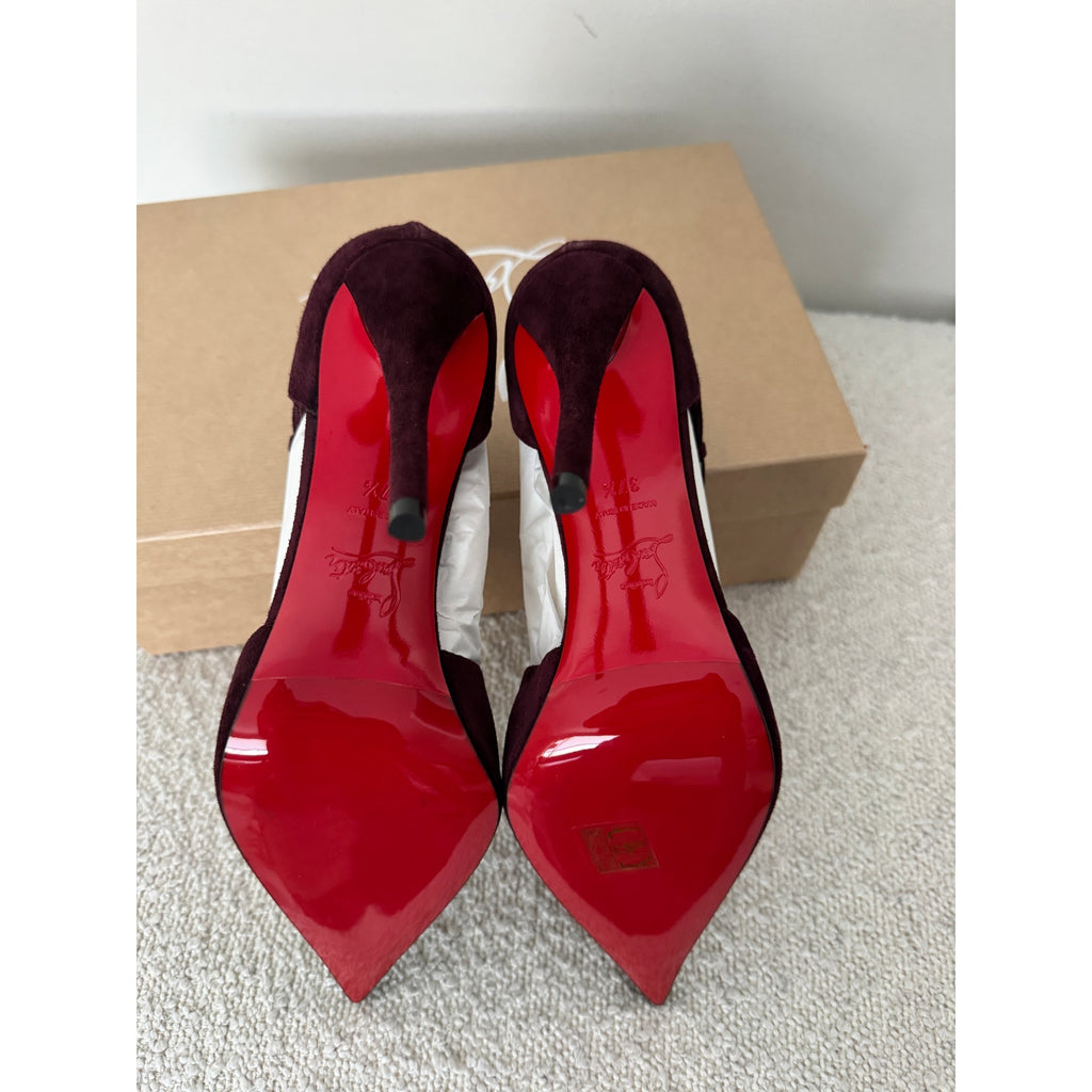 CHRISTIAN LOUBOUTIN
Miss Ziggyta 100 suede pumps BNIB 37.5