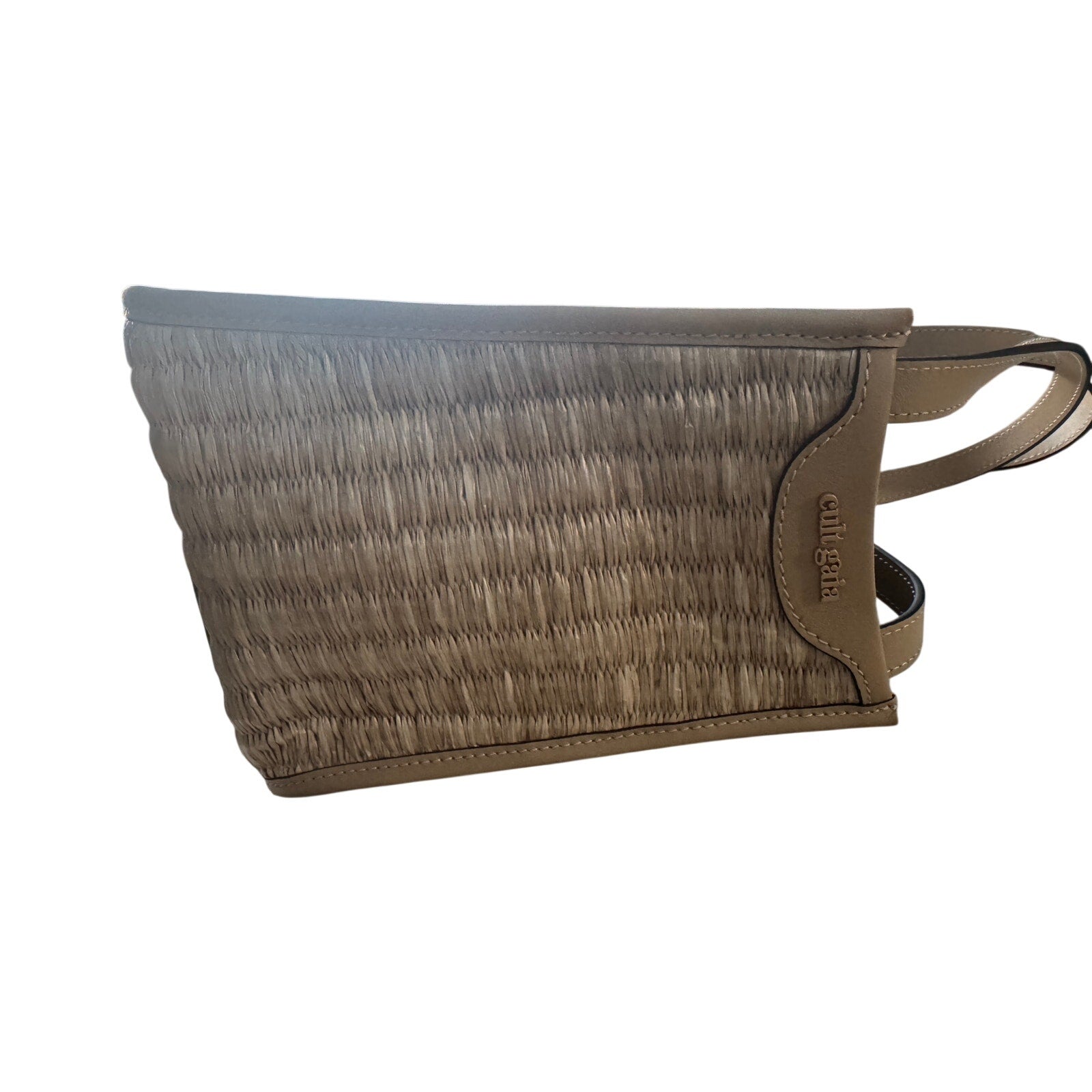 Cult Gaia Small Sadie Raffia Tote Bag with Leather Trim Retail $448 NWT