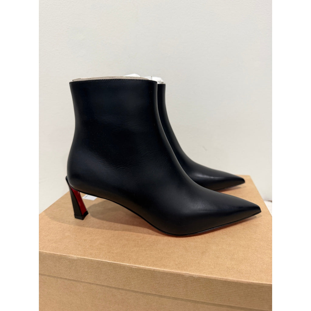 Christian Louboutin Condora Booty Black Calf Leather 55mm | New in Box size 37