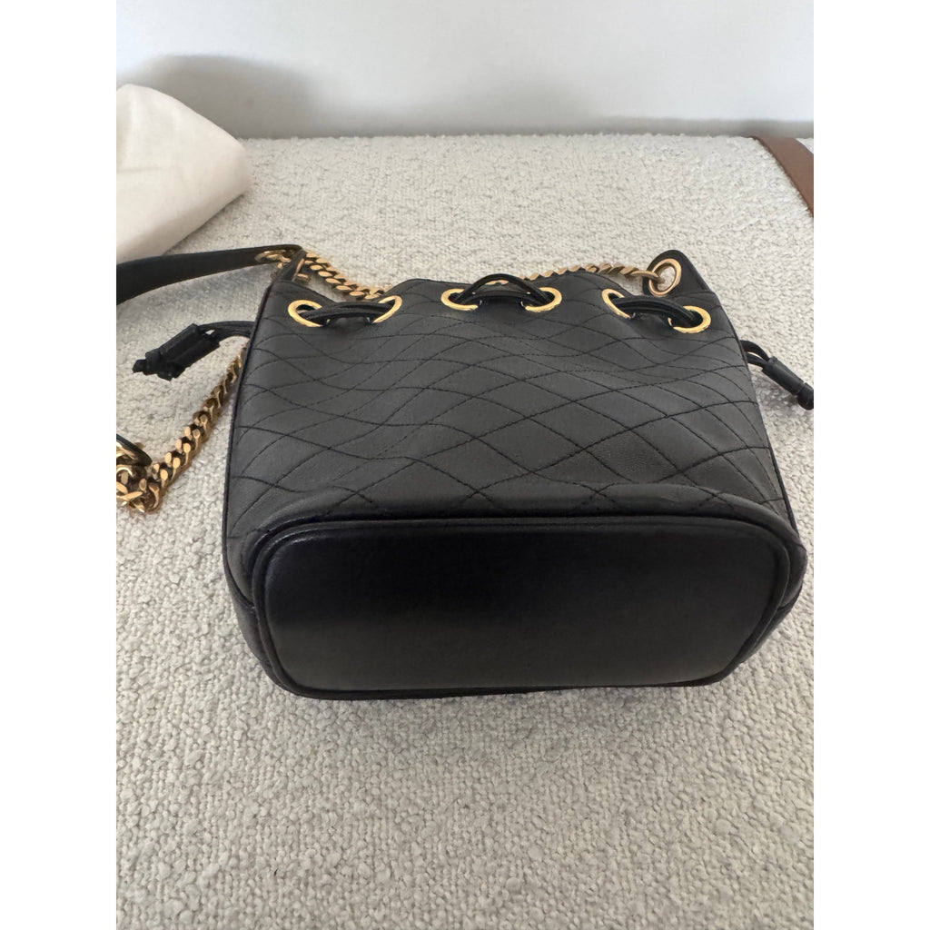 SAINT LAURENT Small Cassandre Quilted Bucket Bag NWT