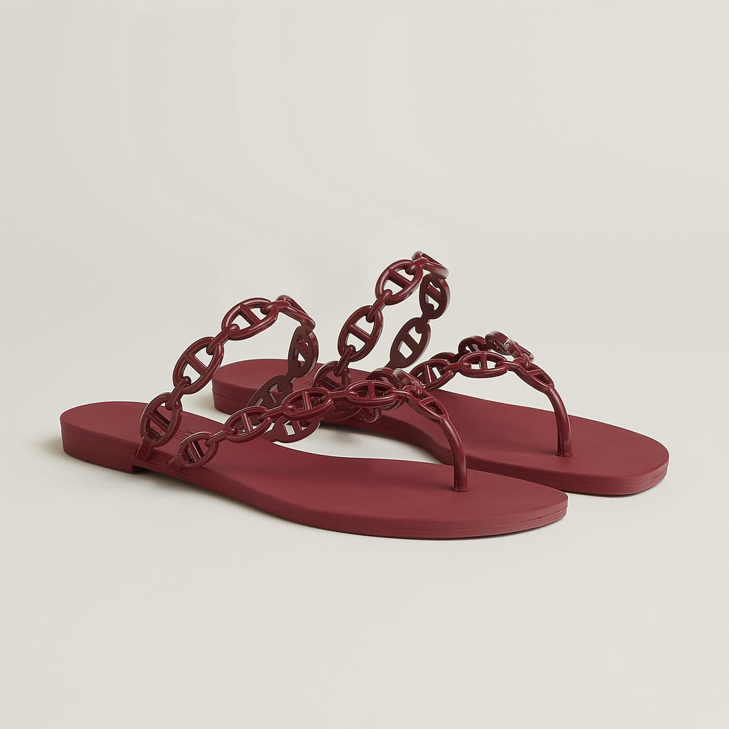 Hermes Island Sandal in Rouge H Size 37 BNIB