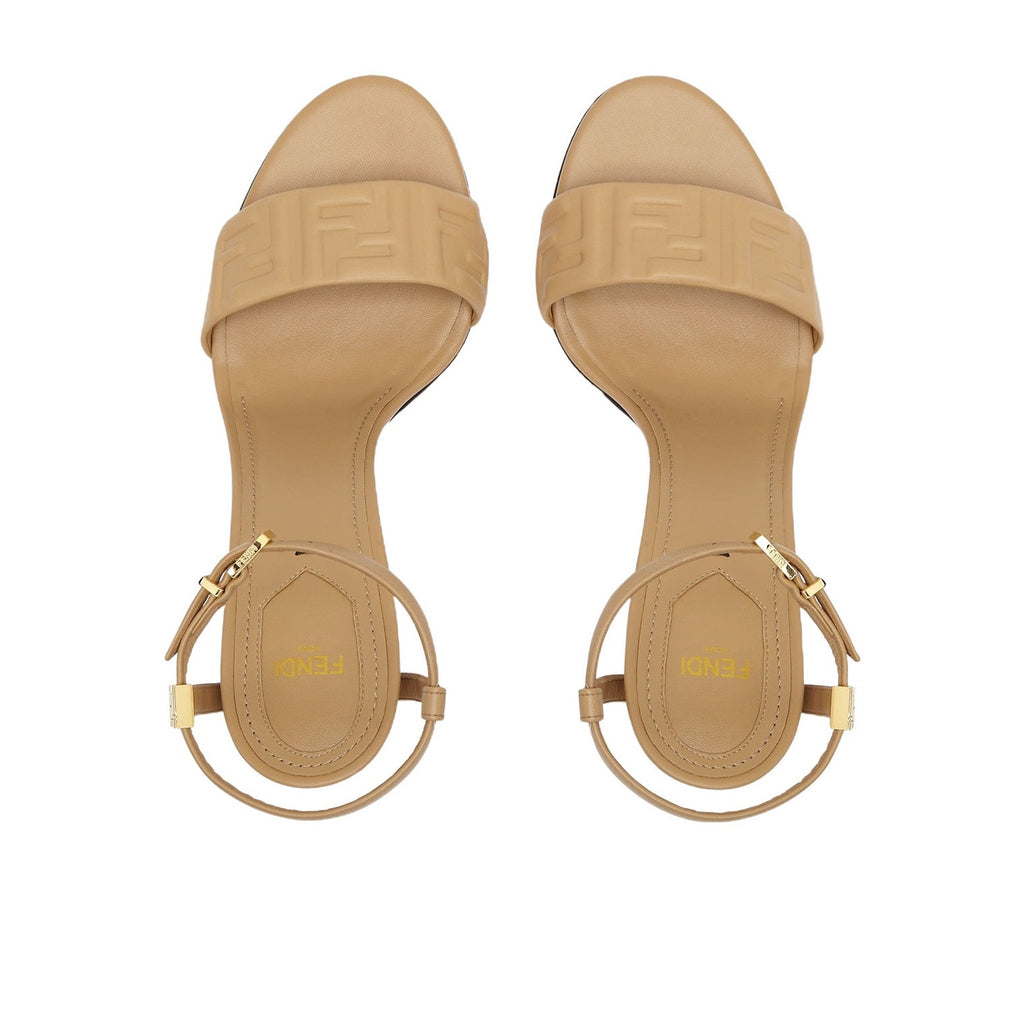 Fendi Dolphin Logo Embossed Ankle Strap Sandals BNIB SIZE 40