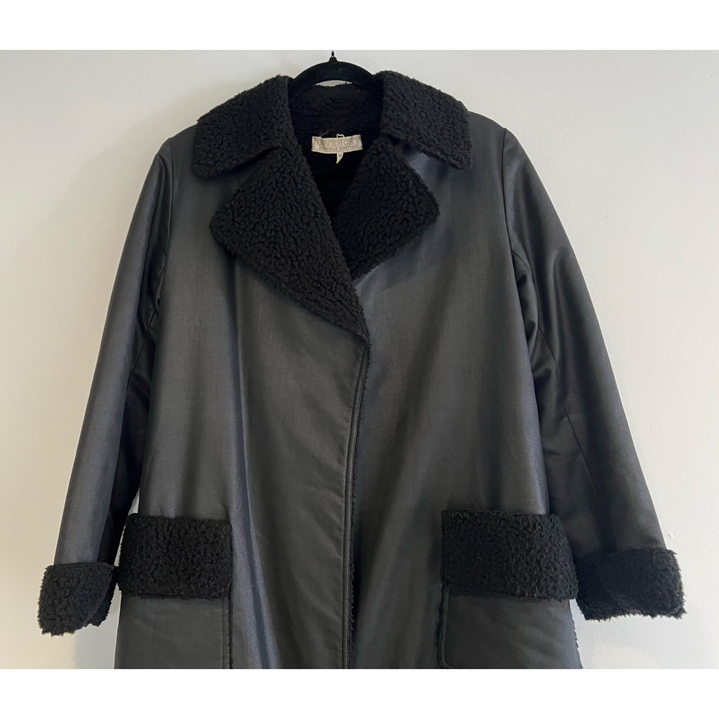 Vintage Givenchy 1980’s Shearling Black Coat