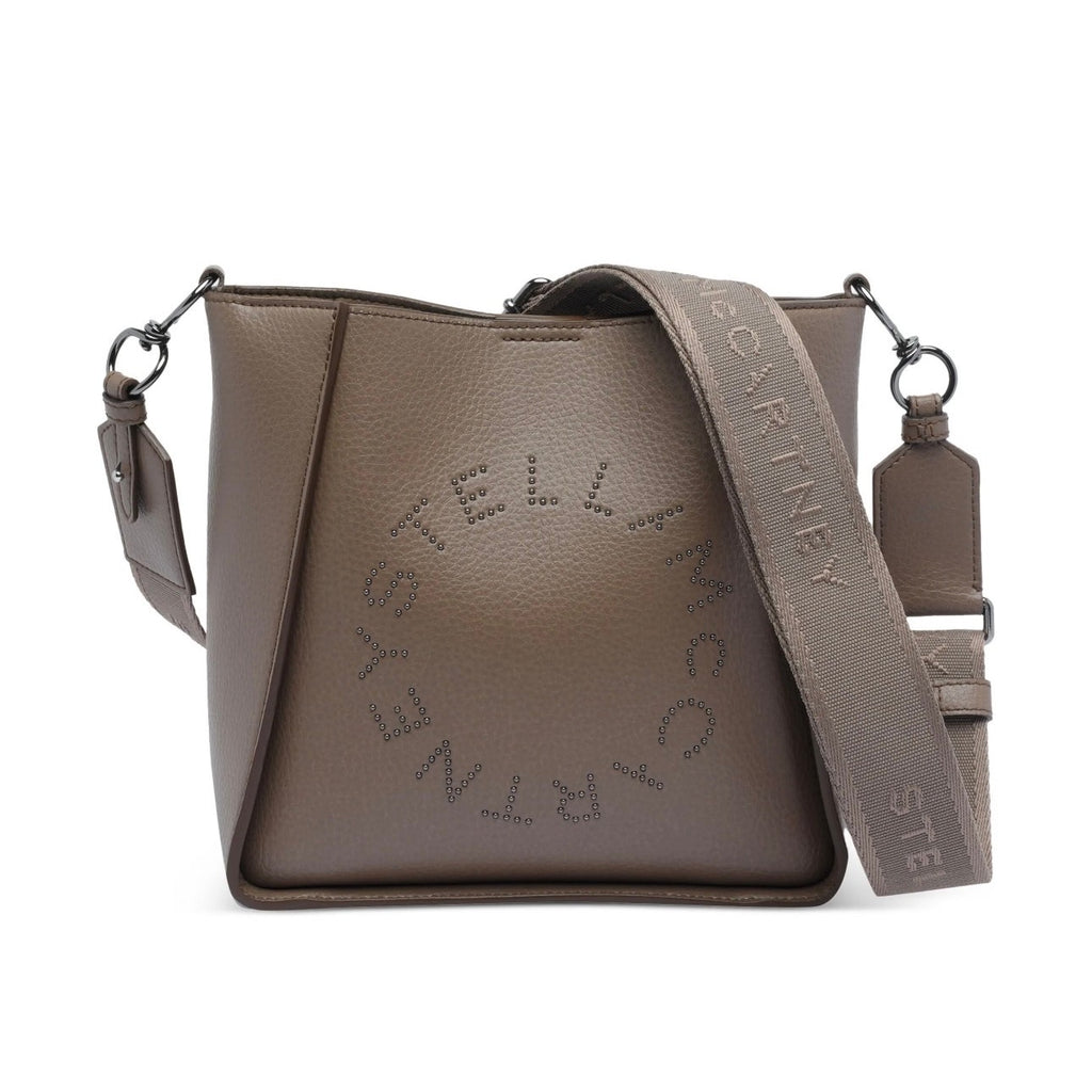 Stella McCartney Studded Logo Shoulder Bag Black NWT Made in Italy Retail $1,125