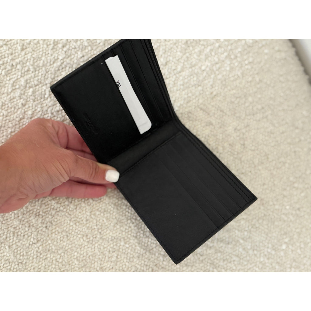 SAINT LAURENT
Men's Cassandre YSL Logo Leather Wallet NWT