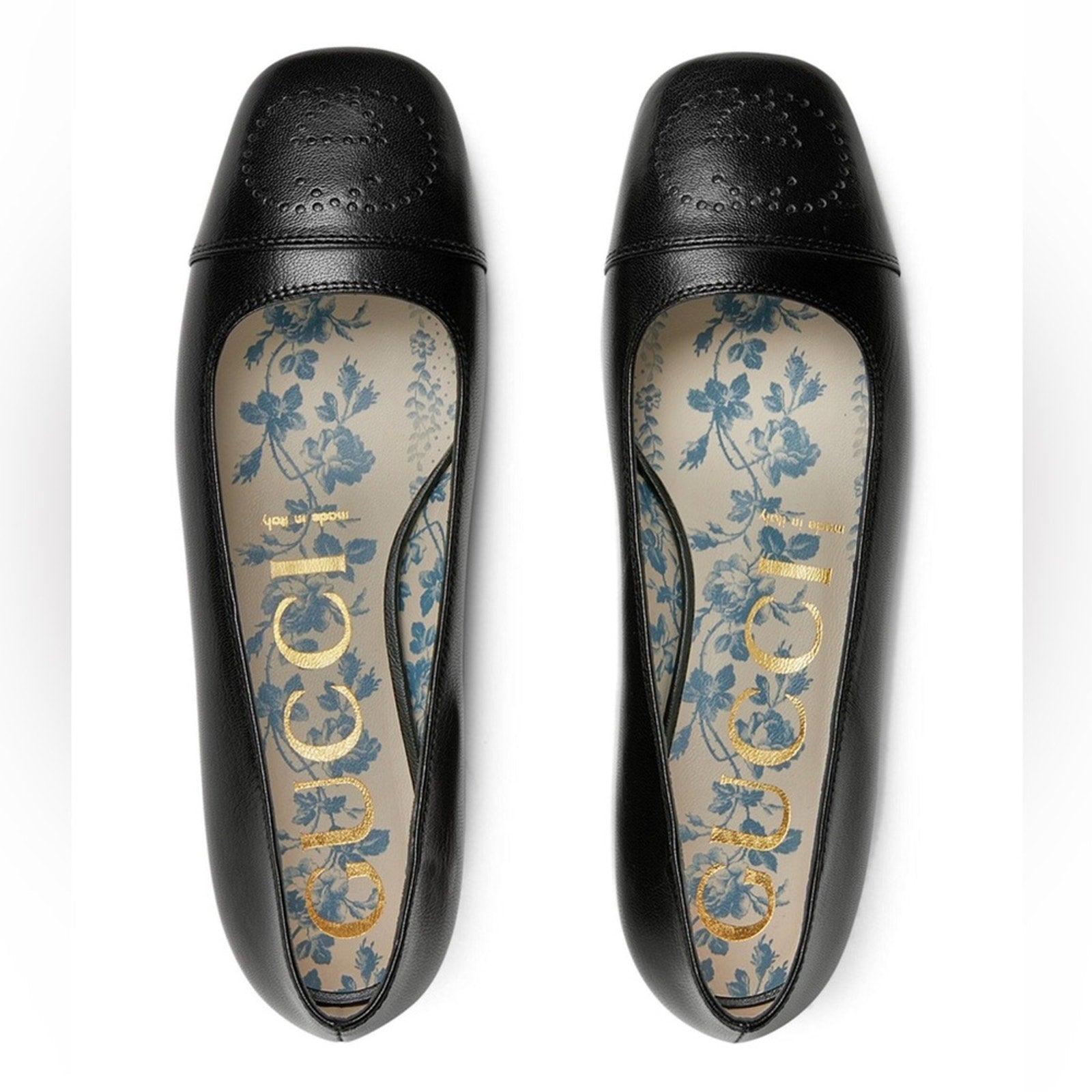 Gucci Hills Logo Ballet Interlocking G Flat (Women) BNIB 35