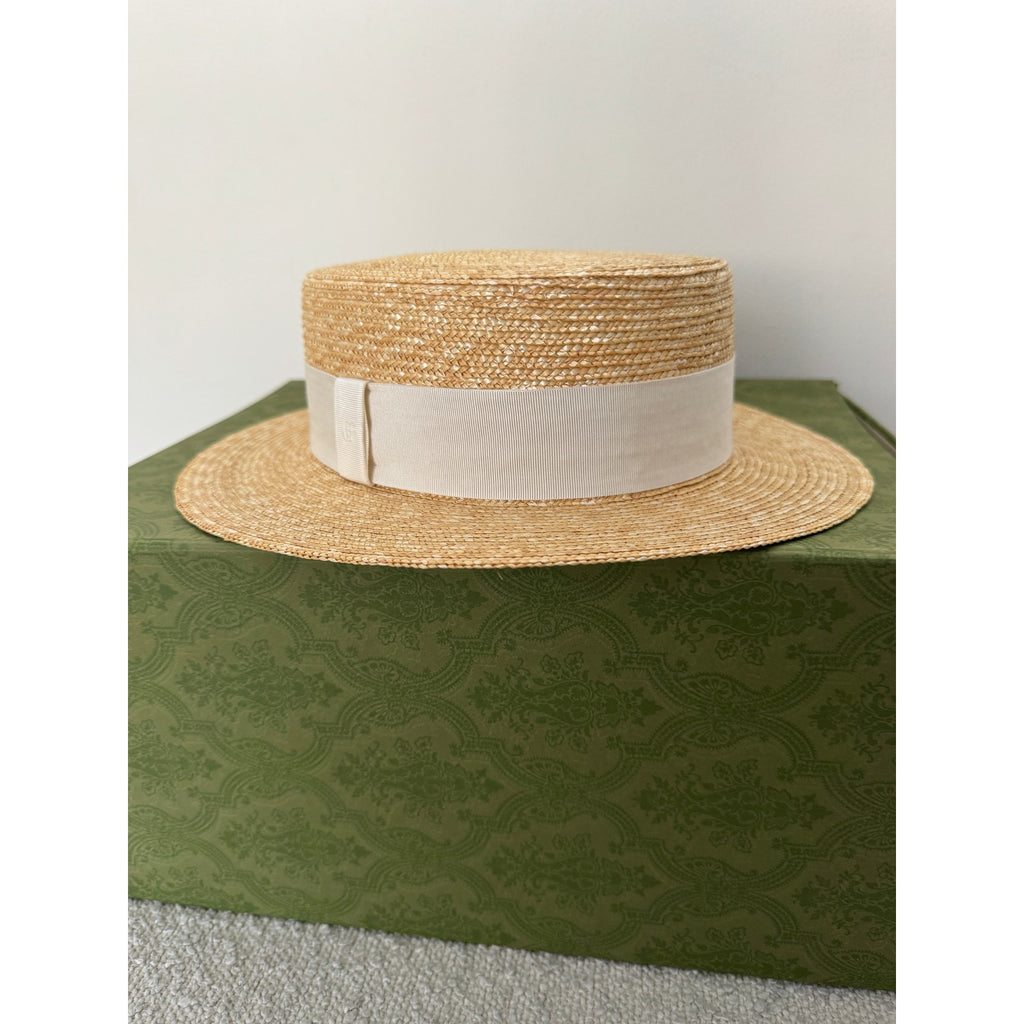 Gucci Raffia Wide-Brimmed Hat BNIB Size medium
