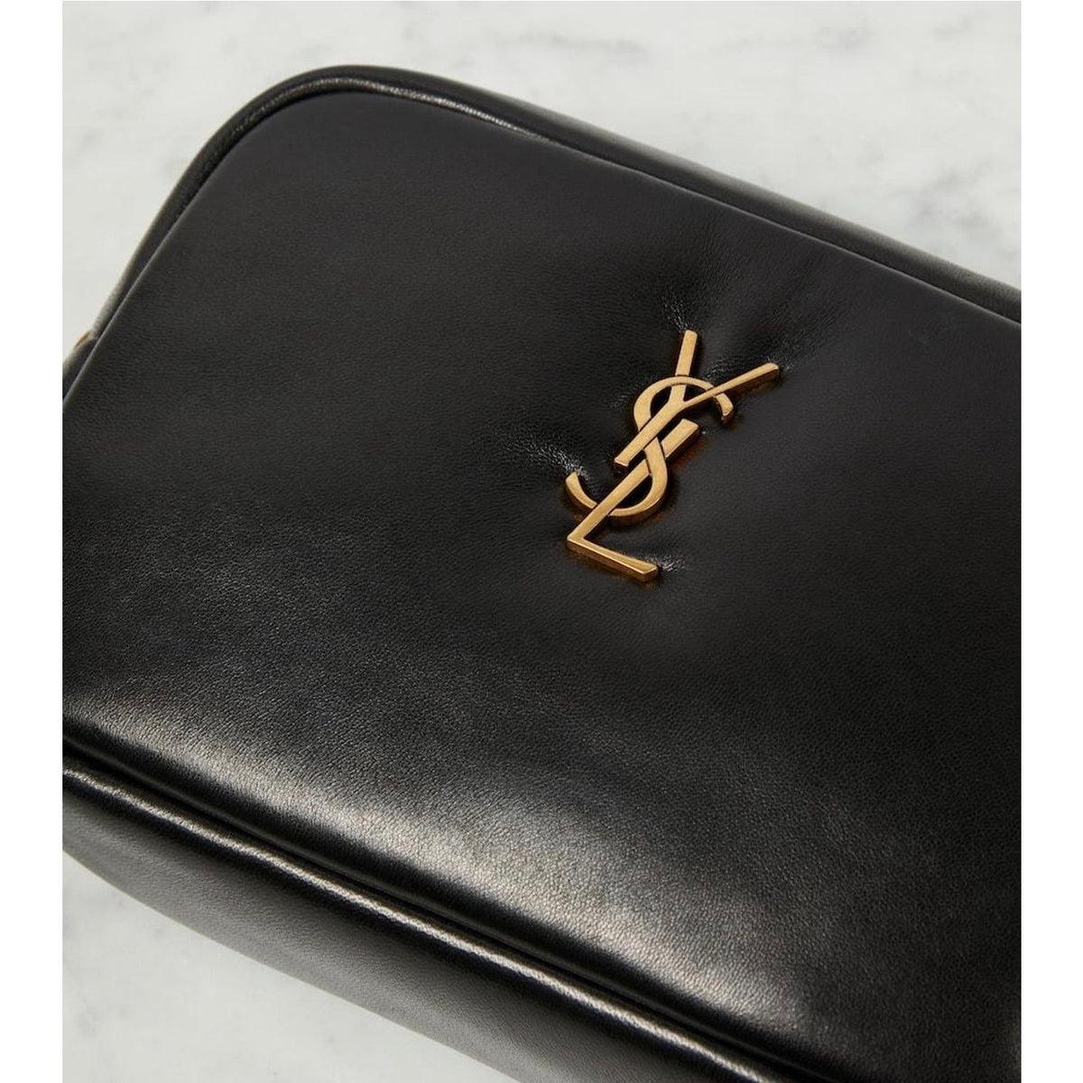 Saint Laurent YSL Calypso Black Quilted Lambskin Leather Clutch & Pouch NWT