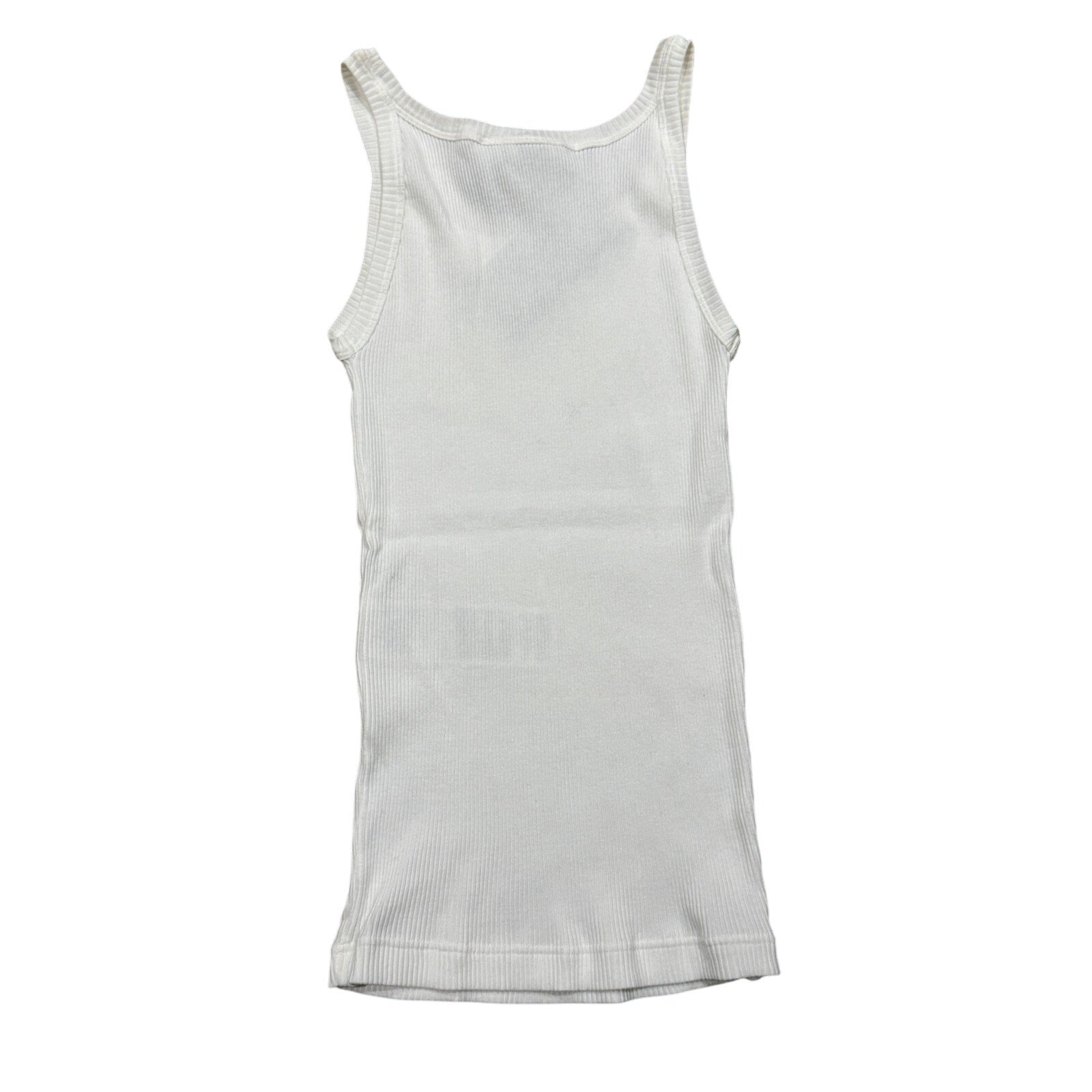 GUCCI Logo-Patch Ribbed Cotton Tank Top Size Small