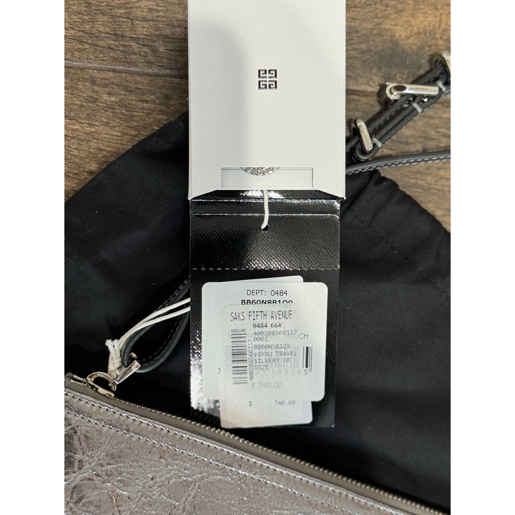 Givenchy Voyou metallic leather pouch NWT