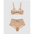 GUCCI LOVE PARADE SHEER INTERLOCKING G LOGO LINGERIE SET NUDE NWT Size Small