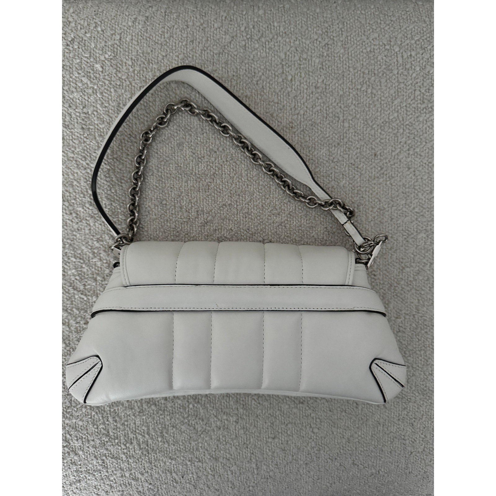 Gucci Small Leather white Horsebit Chain Satchel NWT