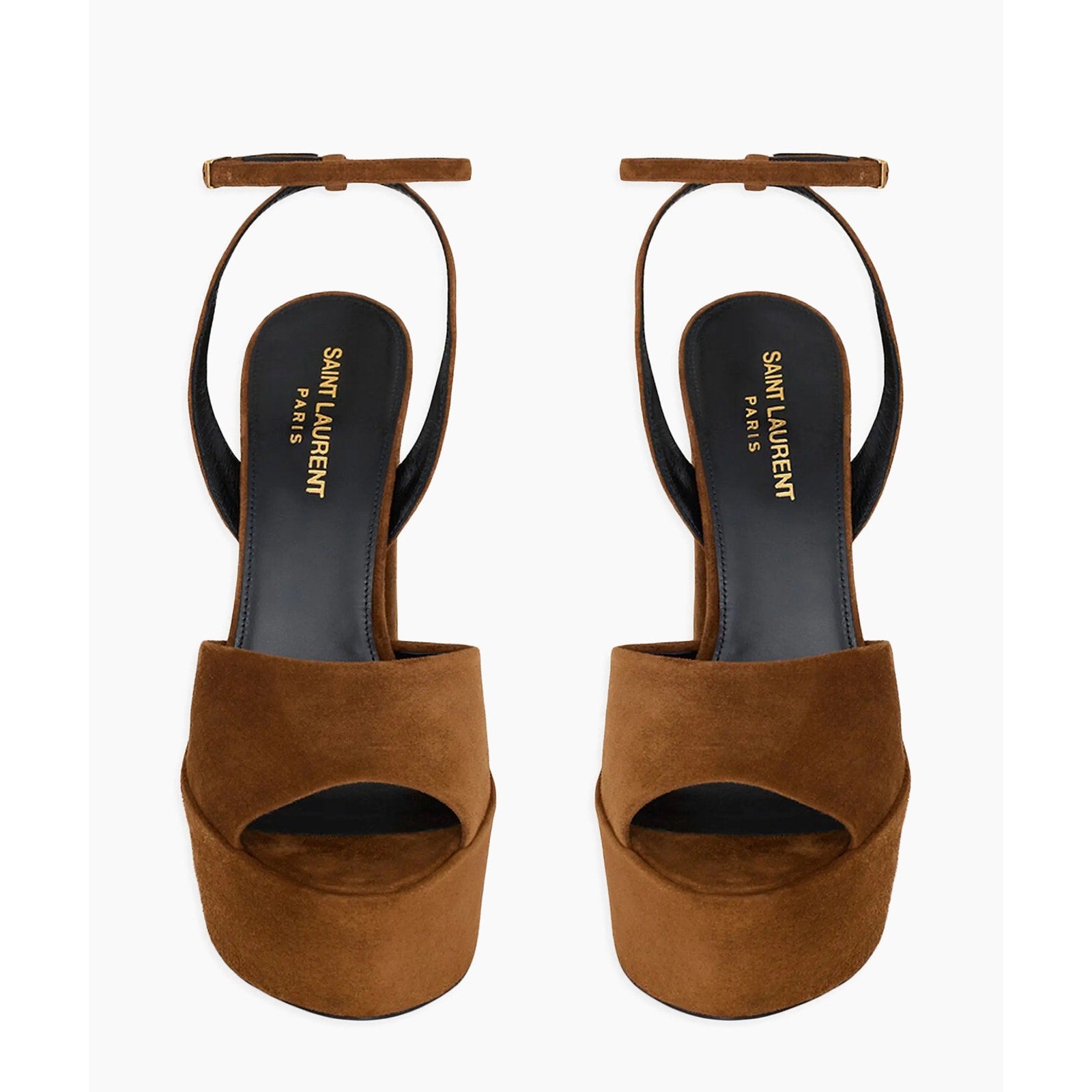 SAINT LAURENT JODIE PLATFORM SANDALS IN SUEDE LAND BNIB 38.5