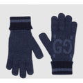 GUCCI Blue Logo-Jacquard Cashmere Gloves NWT size medium