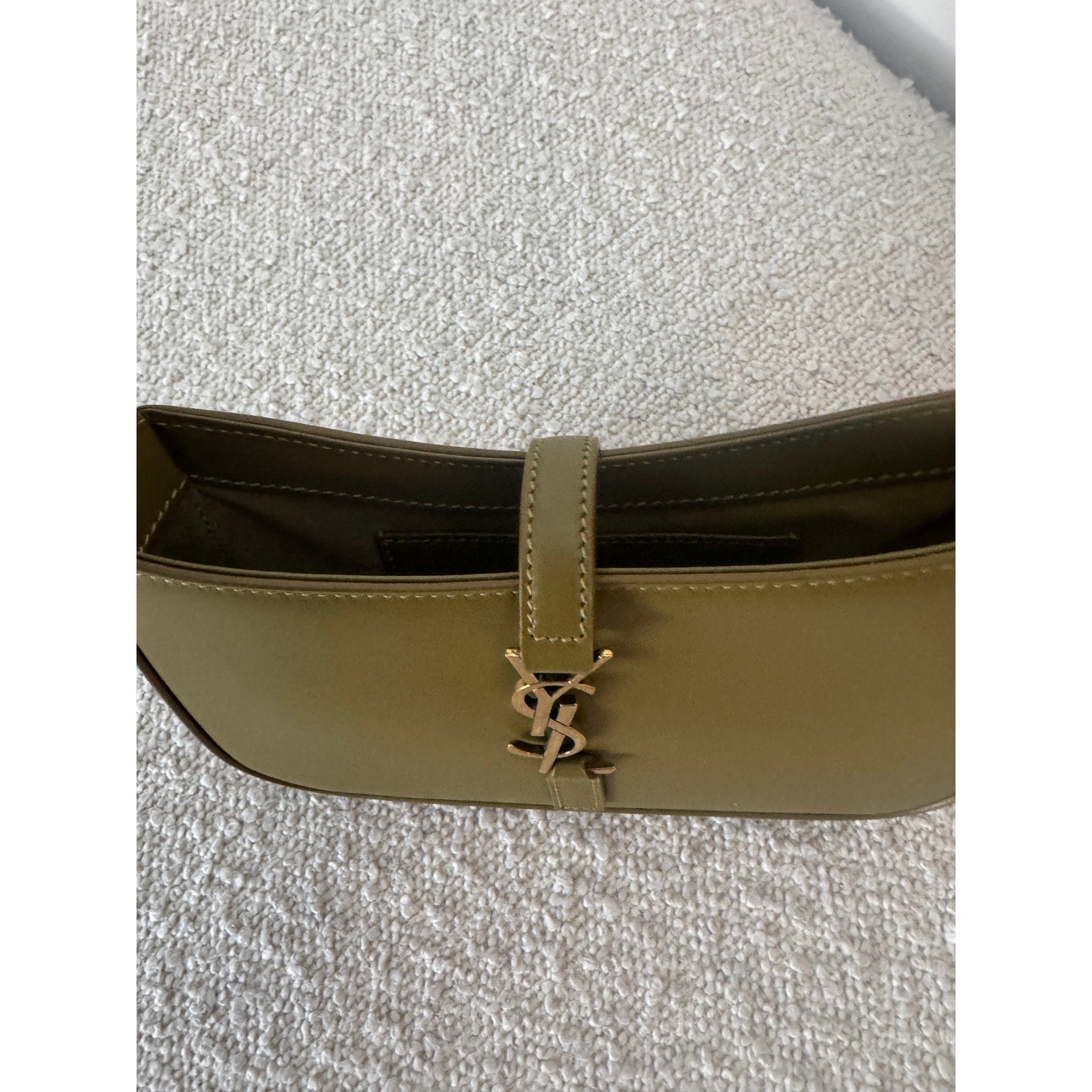 Saint Laurent Le 5 À 7 Mini YSL Shoulder Bag Smooth Leather Vert Olive | NWT