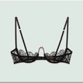 GUCCI Floral Lace Balconette Bra Female Black Size Medium