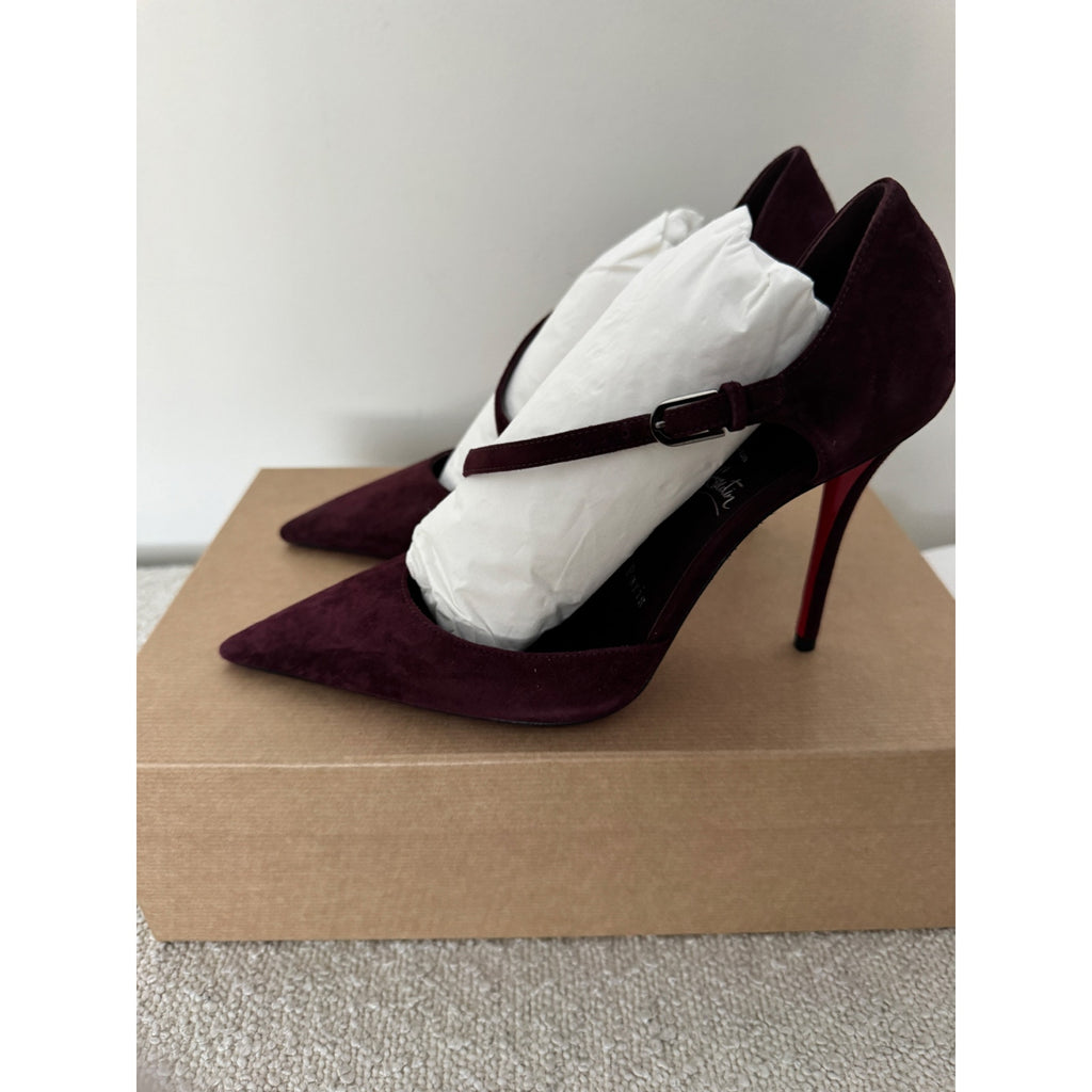 CHRISTIAN LOUBOUTINMiss Ziggyta 100 suede pumps BNIB 36.5