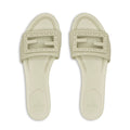 Fendi Women's FF Baguette Leather Selleria Slides BNIB Color is Sage 35.5