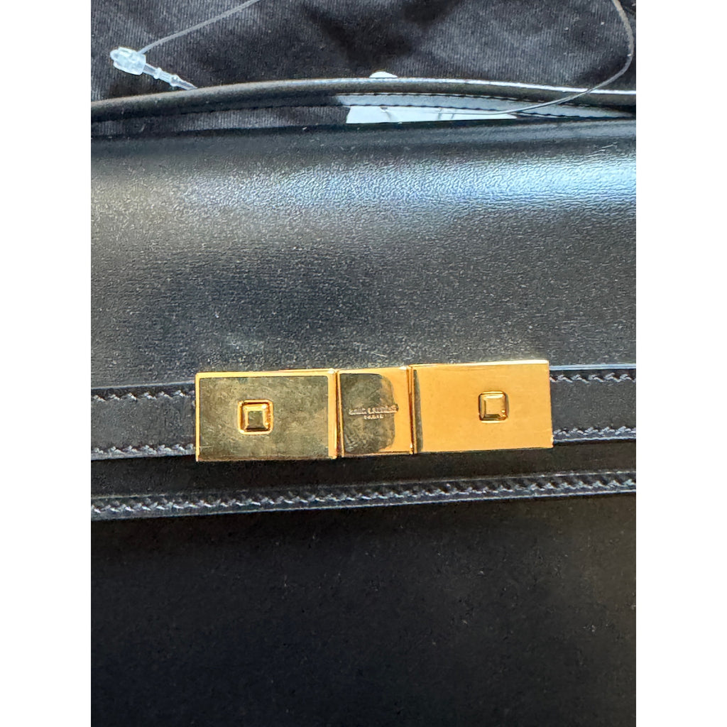 SAINT LAURENT  Manhattan Mini Calfskin Shoulder Bag Black