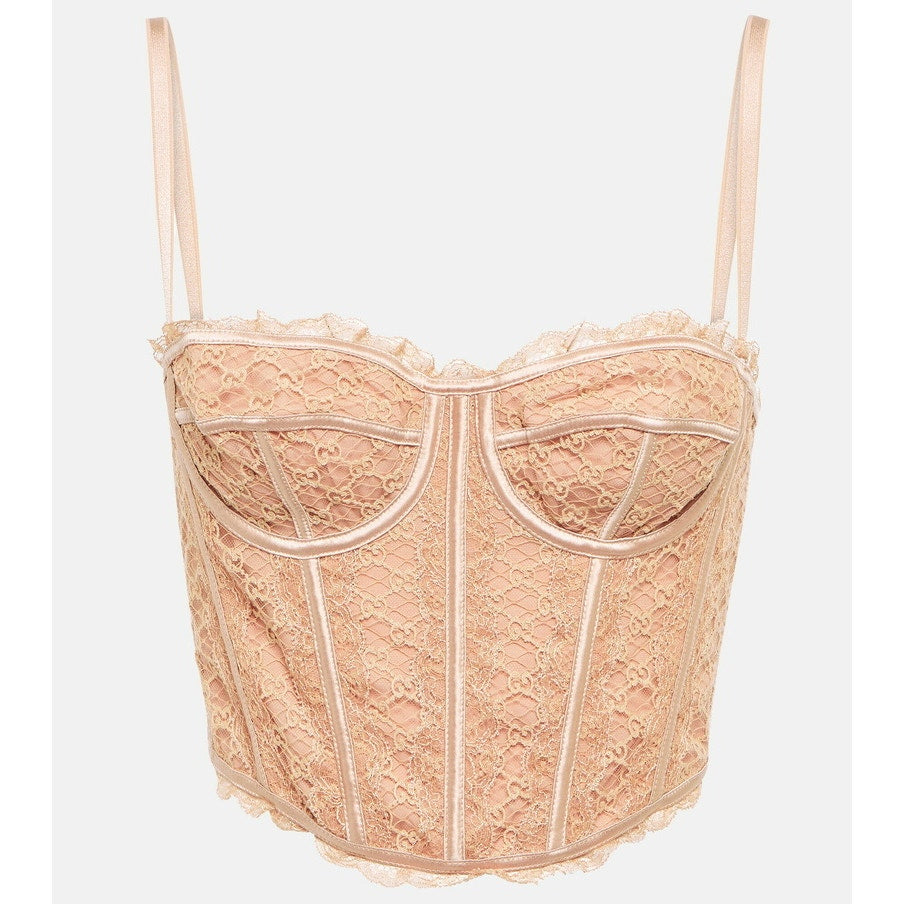 Gucci Nude Lace Corset Top NWT size Small