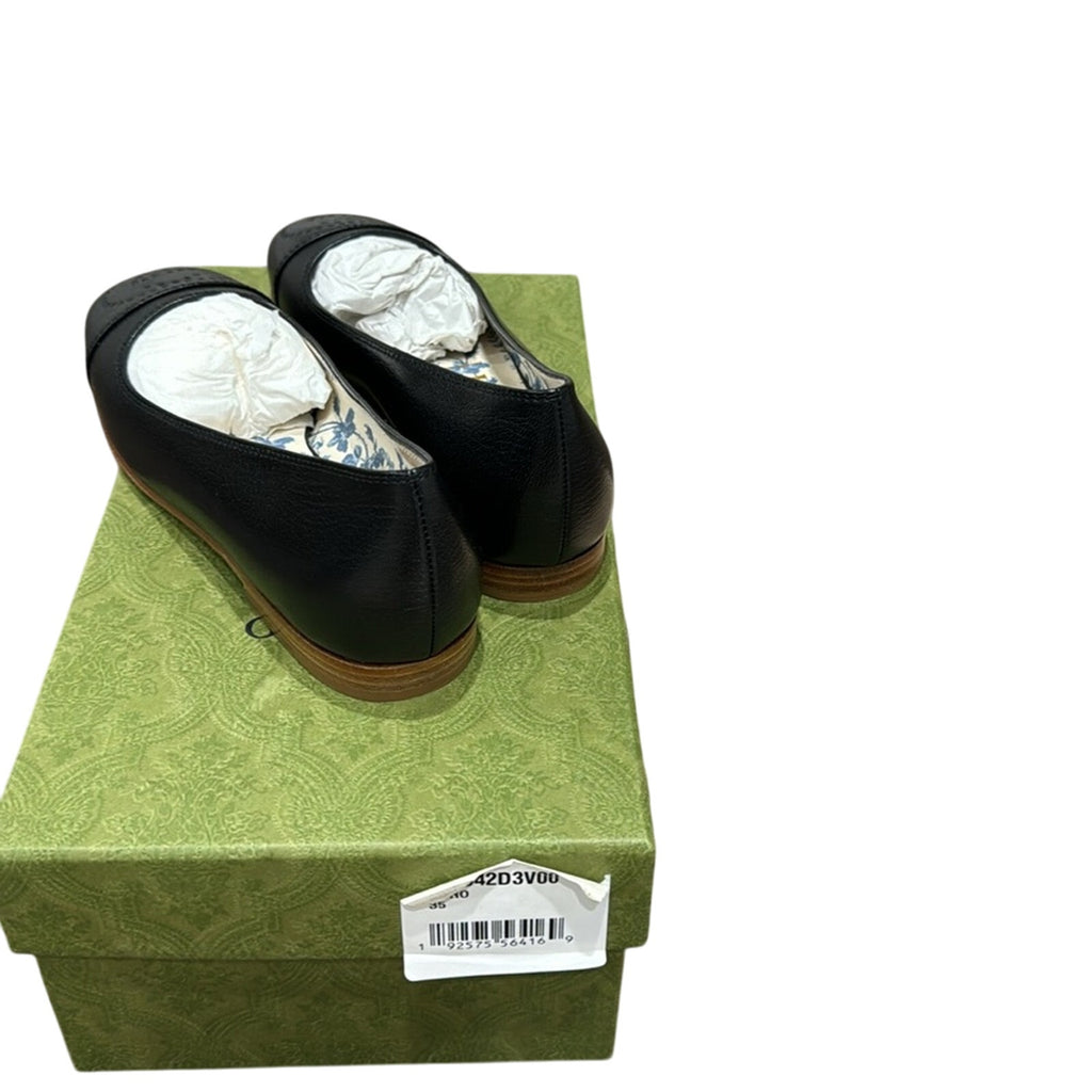 Gucci Hills Logo Ballet Interlocking G Flat (Women) BNIB 35