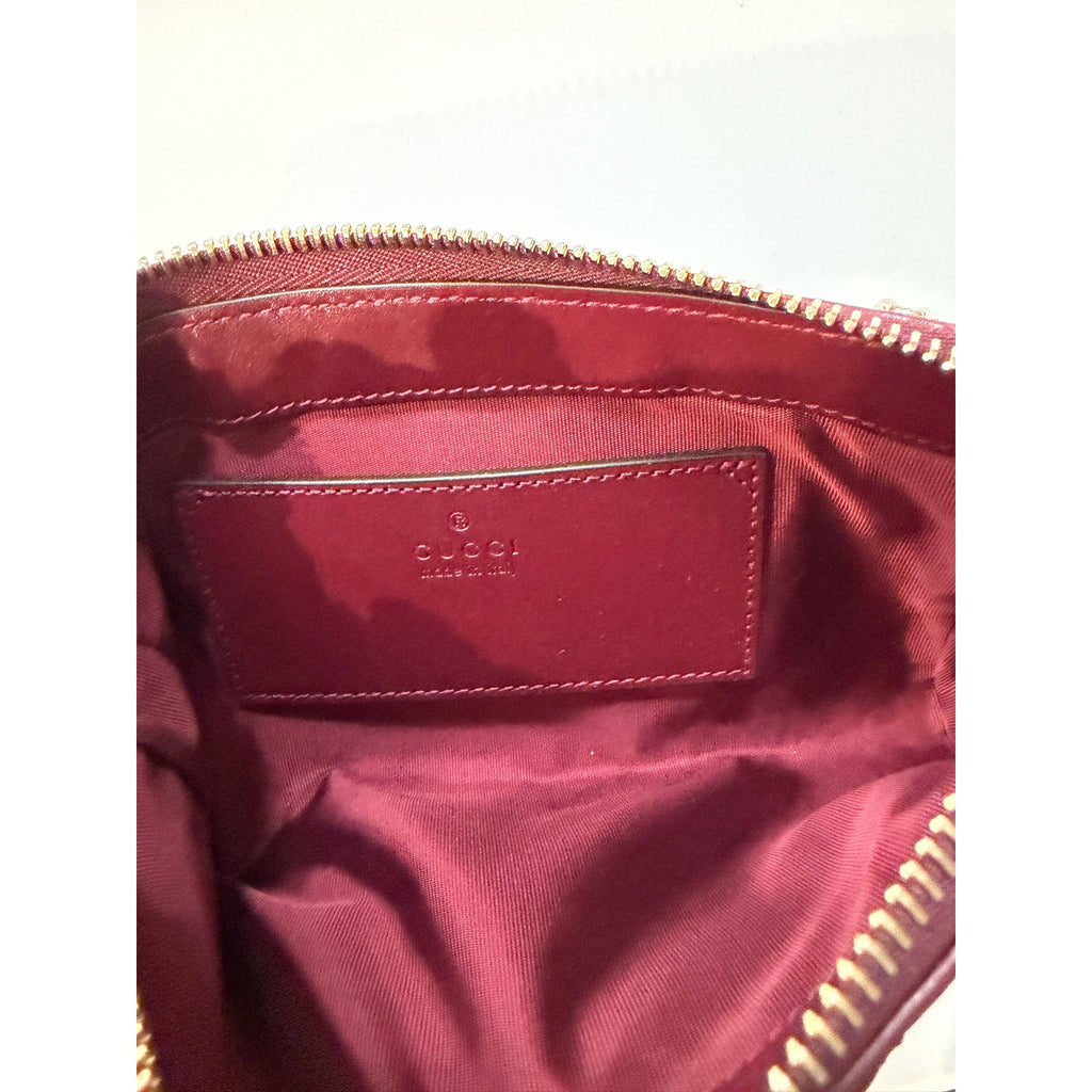 Gucci GG Marmont Small Shoulder Bag Bordeaux Matelassé Leather Gold Hardware NWT