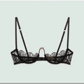 GUCCI Floral Lace Balconette Bra Female Black size small