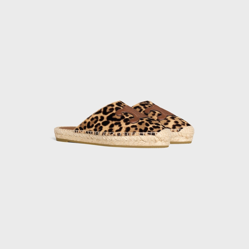 Celine LES ESPADRILLES CELINE MULE IN Leopard Printed Hairy Calfskin Size 39 BNIB