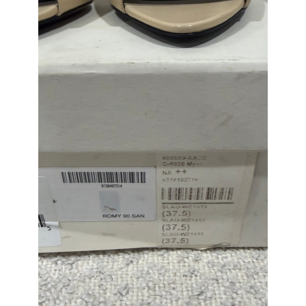 Saint Laurent Romy 90 Leather Mules Tan Leather Pointed Toe Heels Size 37.5 NIB