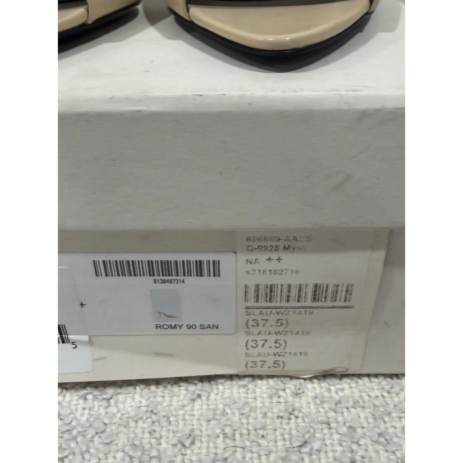 Saint Laurent Romy 90 Leather Mules Tan Leather Pointed Toe Heels Size 37.5 NIB
