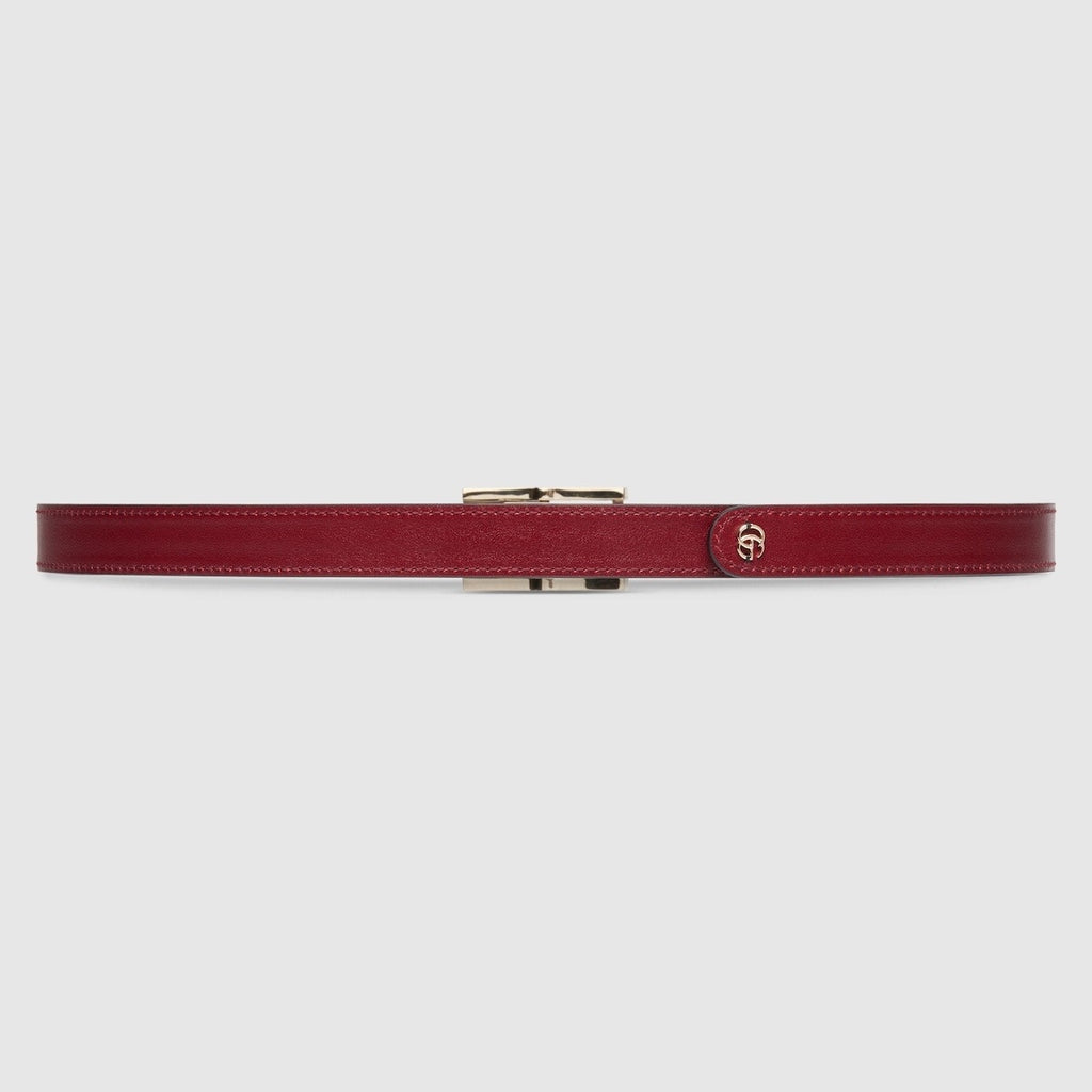 Gucci Reversible Black & Rosso Ancora Leather Belt Size 95 Light Gold Buckle NWOT
