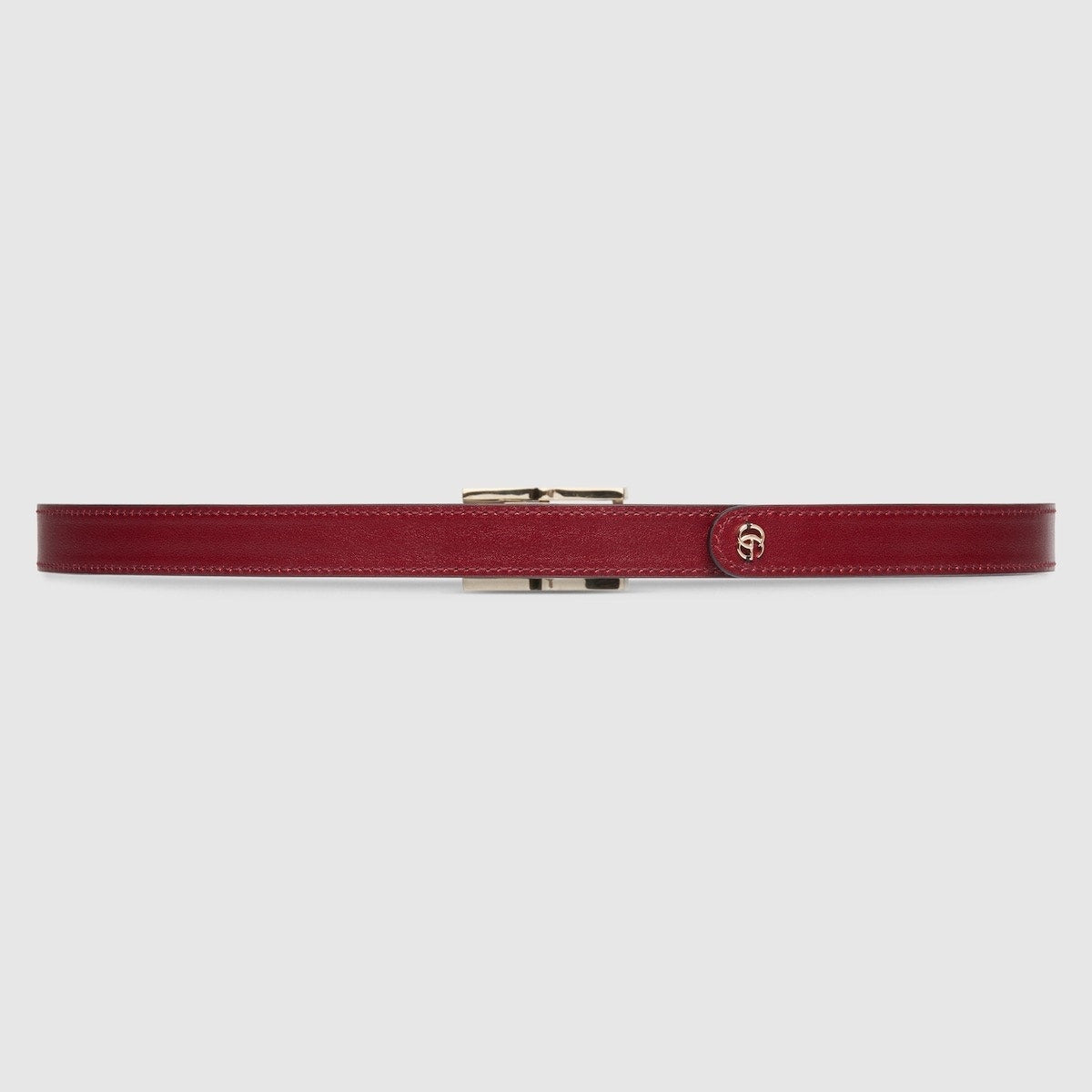 Gucci Reversible Black & Rosso Ancora Leather Belt Size 95 Light Gold Buckle NWOT