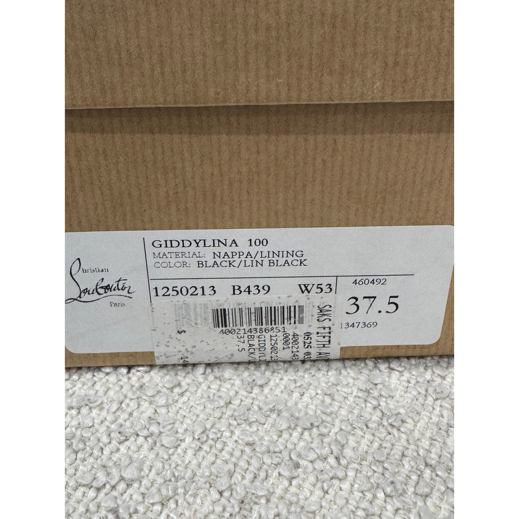 CHRISTIAN LOUBOUTIN 37.5 Giddylina 100 buckle-embellished leather pumps$1,495