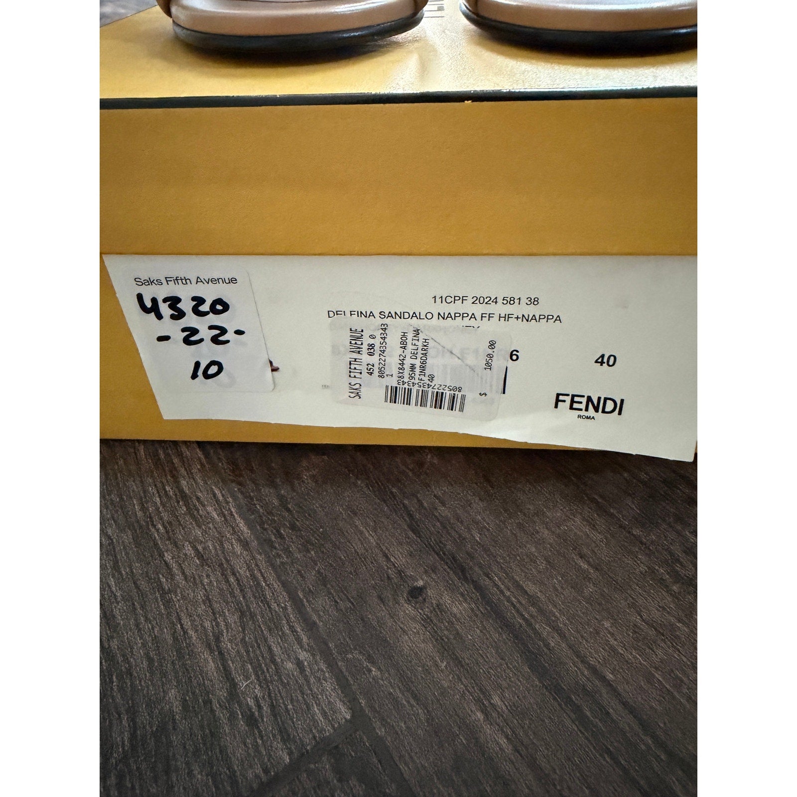 Fendi Dolphin Logo Embossed Ankle Strap Sandals BNIB SIZE 40