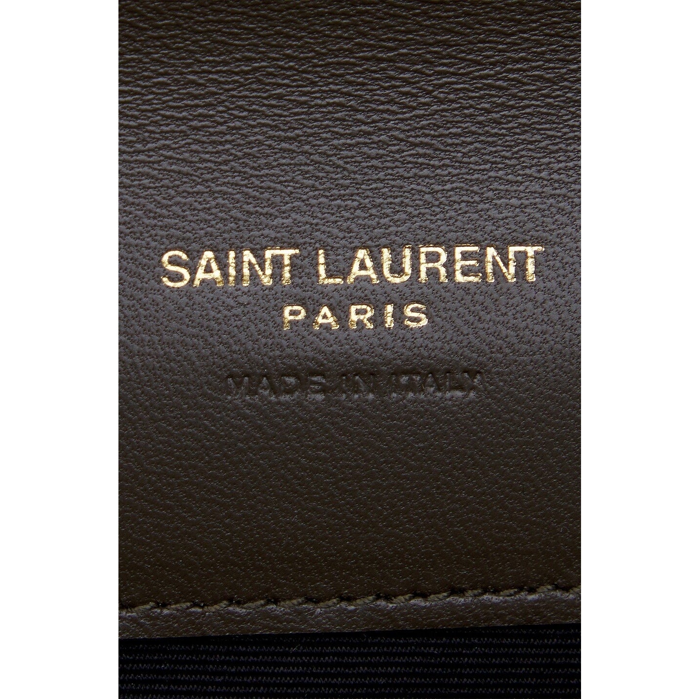 Saint Laurent Cassandre Chevron Flap Pouch Clutch Dark Musk NWT