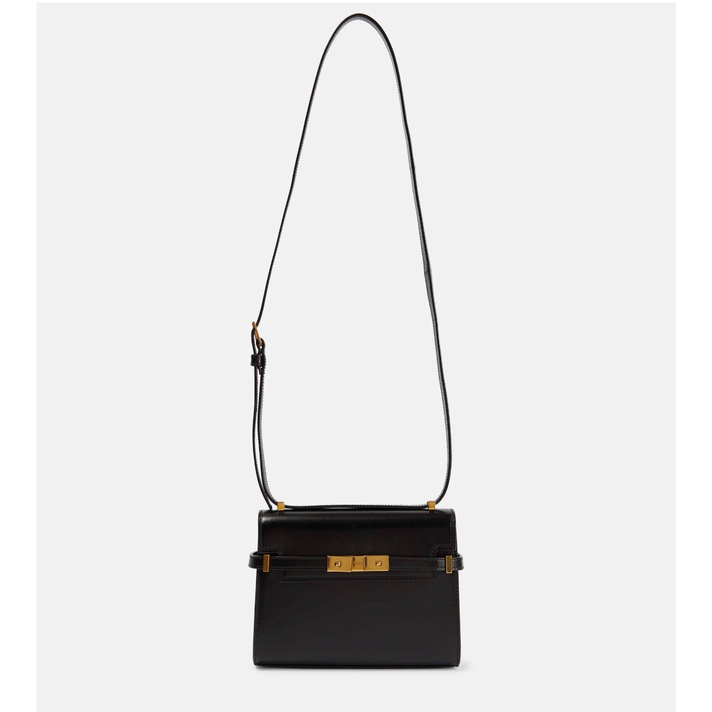SAINT LAURENT  Manhattan Mini Calfskin Shoulder Bag Black
